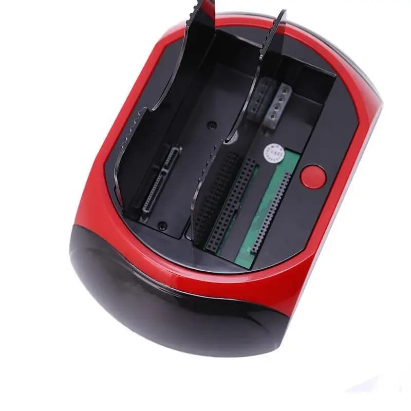 Docking station per disco rigido, custodia esterna con doppio slot IDE da USB 2.0 a 2,5 3,5 pollici con lettore schede tutto in 1