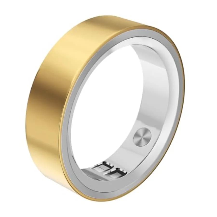 Anello Intelligente per Donne e Uomini, Tracker Fitness con Monitoraggio della Frequenza Cardiaca, Monitoraggio del Sonno, Contapassi, Avviso Vibrazione, Impermeabile 5ATM