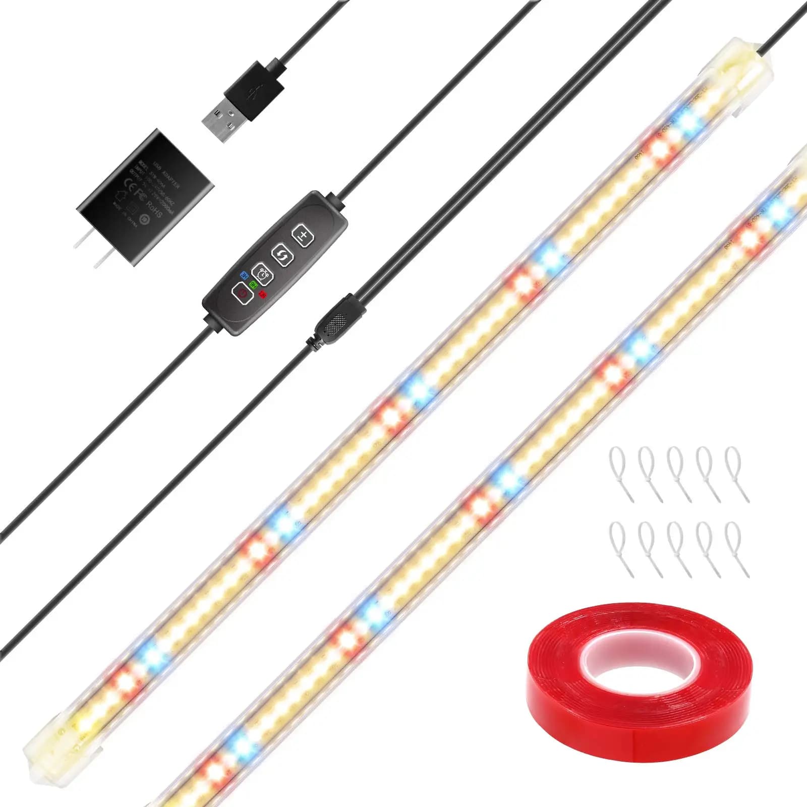 Lampada da coltivazione a Led a spettro completo con lampada per piante rosse e blu da 3500K con luce di striscia timer 10 livelli dimmerabili per tenda da serra