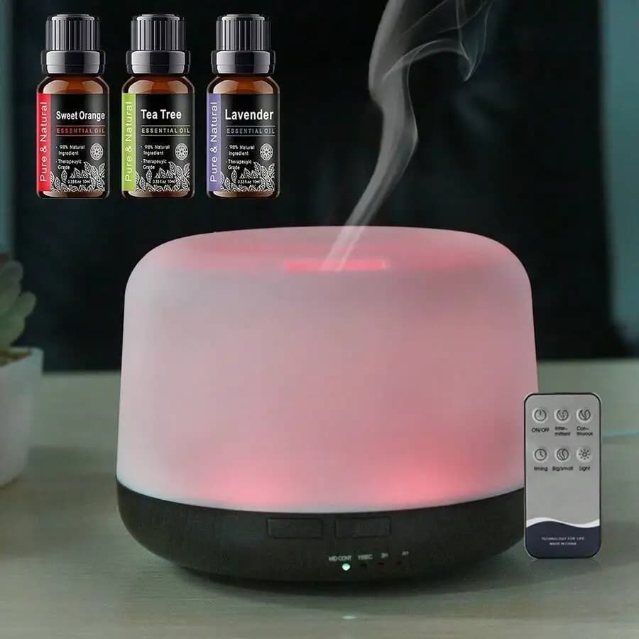 Umidificatore a Ultrasuoni da 500ml e Diffusore di Oli Essenziali con Spegnimento Automatico