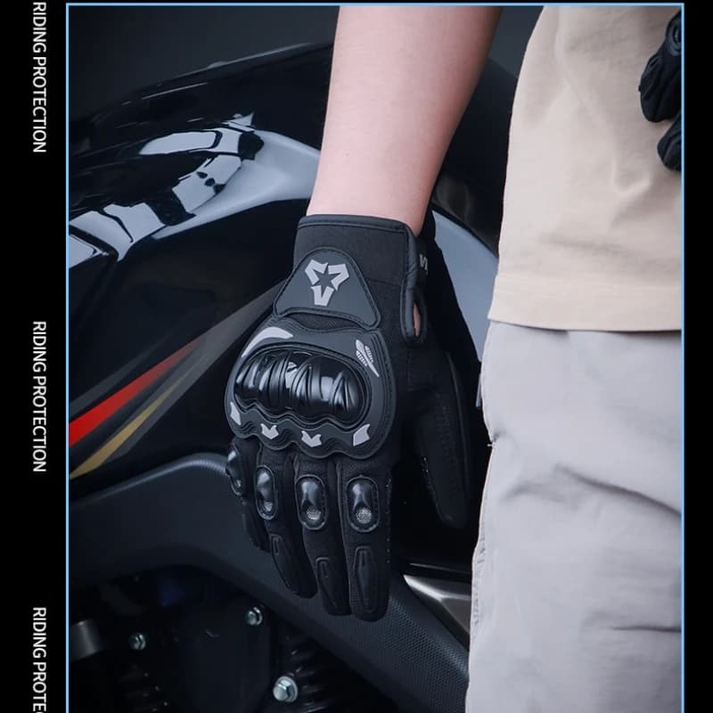 VEMAR Women Men Summer Motorcycle Gloves M-XXL Full Finger Touchscreen City Urban Street Cycling Riding Moto Luvas Bike Gloves