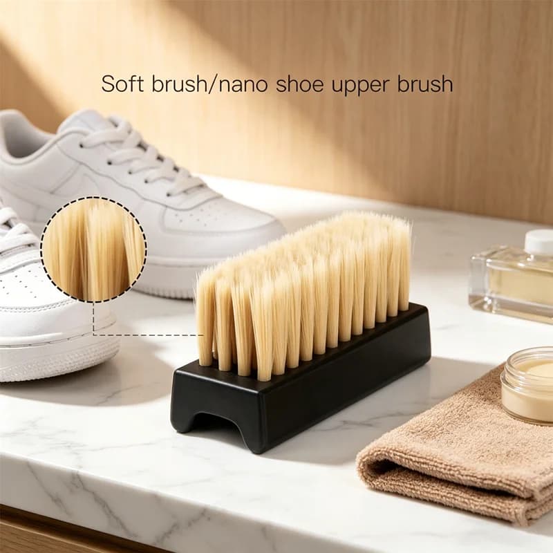 1 Paio di Spazzole Multifunzionali per la Pulizia delle Scarpe, Setole Morbide e Dure in Nylon, Pulitore Profondo, Strumento Durevole per la Cura delle Scarpe