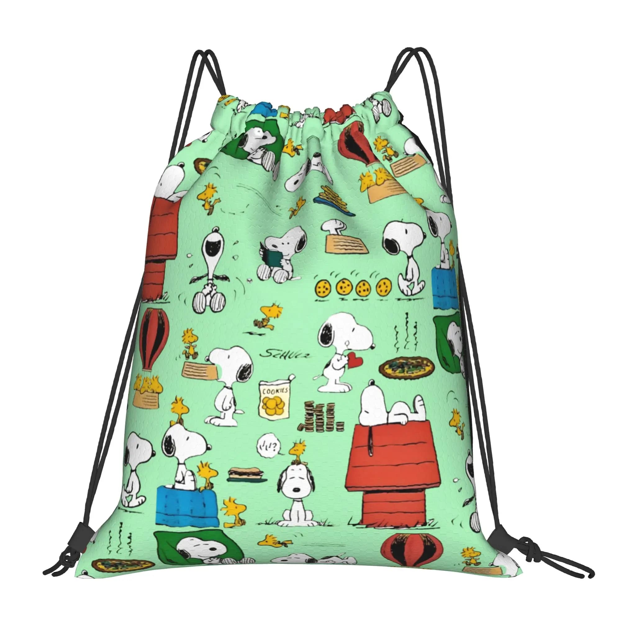 Custom S-Snoopies Drawstring Bag for Training Yoga Backpacks Men Women Manga Sports Gym Sackpack