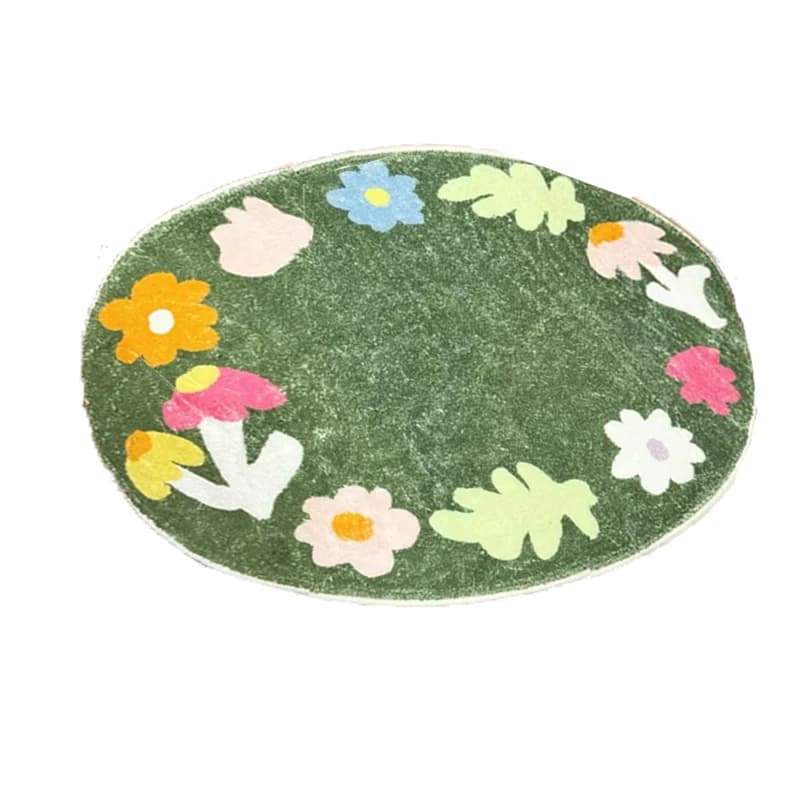 Fresh flowers Rug Funny Soft Floor Carpet Area Rugs Kitchen Mat Little Doormat For Home Bathroom Decor