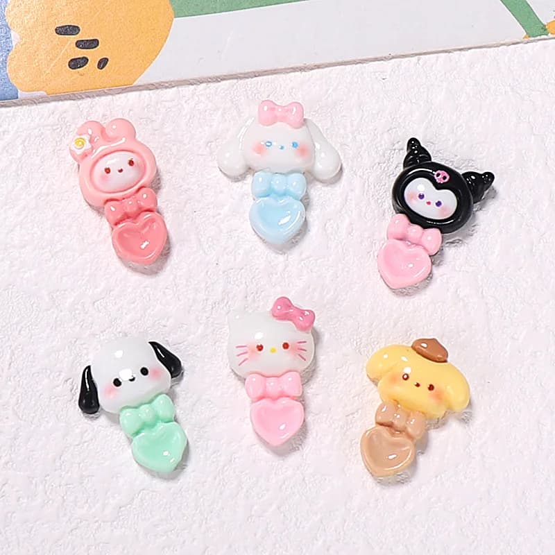 24/120 pezzi di accessori in resina fai da te a forma di cartone animato, piccoli cucchiai, fermagli per capelli fatti a mano con colla cremosa, custodie per telefoni, fibbie per scarpe, accessori