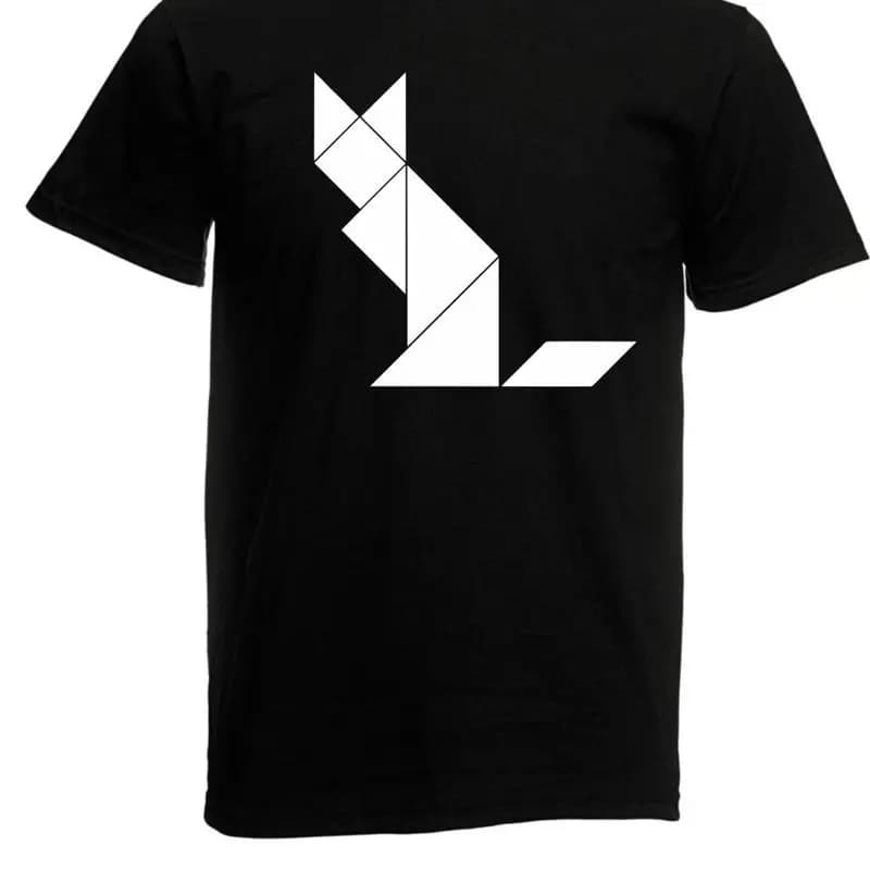 maglietta da uomo l tangram cat taglia l fino a 5xl