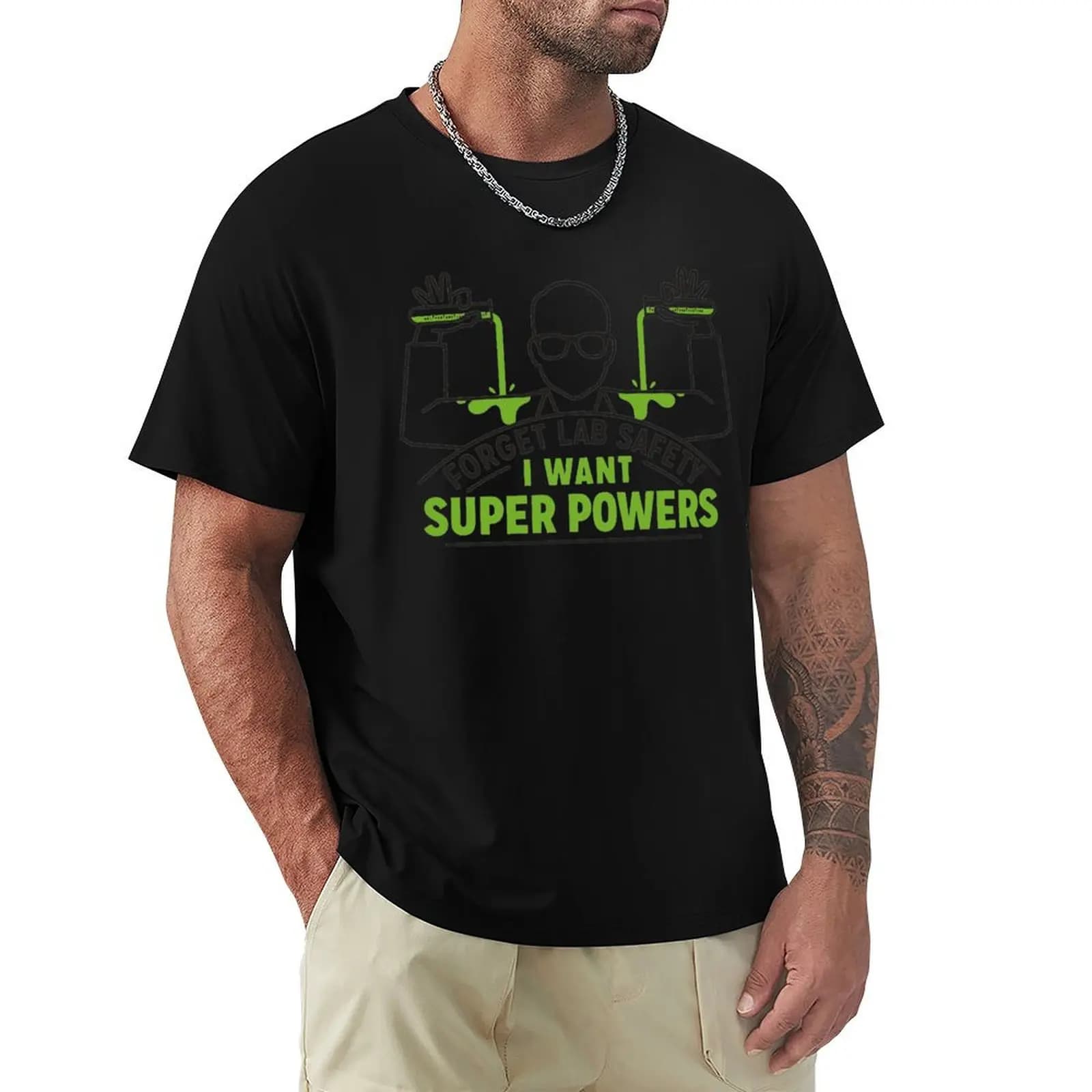 T-shirt Forget Lab Safety, t-shirt in cotone a maniche corte, moda casual