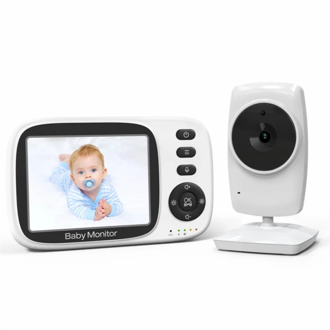 BabyStar Baby Monitor video wireless da 3,2 pollici con ninne nanne Visione notturna automatica Citofono bidirezionale Monitoraggio della temperatura Babysitter