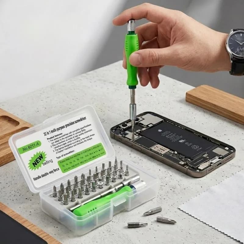 Set di Cacciaviti di Precisione con Custodia per Riparazione di Telefoni, Laptop, Orologi, Occhiali ed Elettronica