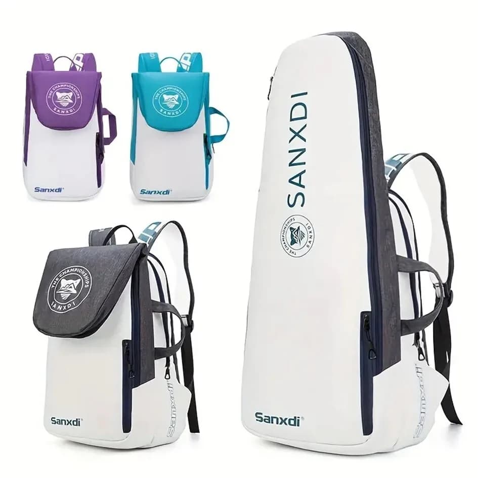 Borsa da tennis con custodia per 1-2 racchette, borsa sportiva, zaino per racchette da tennis, badminton, squash, palline e accessori sportivi