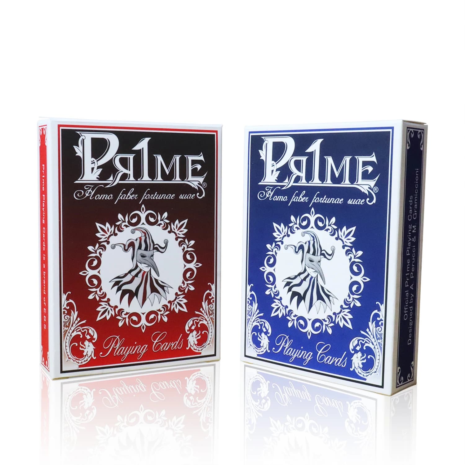 Carte da gioco per cardistry: colori rosso e blu, carta centrale nera, ideali per tutti i giochi di carte, tra cui poker, canasta, rummy, go fish