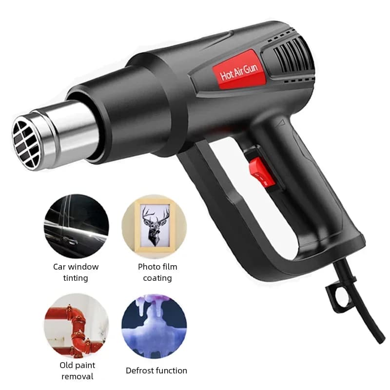Pistola Termica 2000W a Doppia Temperatura per Uso Domestico e Commerciale, Pistola ad Aria Calda per Pellicola Termoretraibile, Strumento Industriale