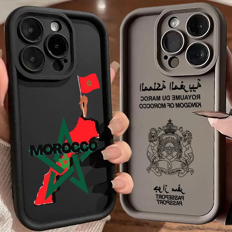 Marocco Bandiera Passaporto Leone Custodia morbida in silicone per iPhone 17 11 15 16 13 Pro Max 14 Plus 12 Pro 16E 17AIR Copertura del telefono antiurto