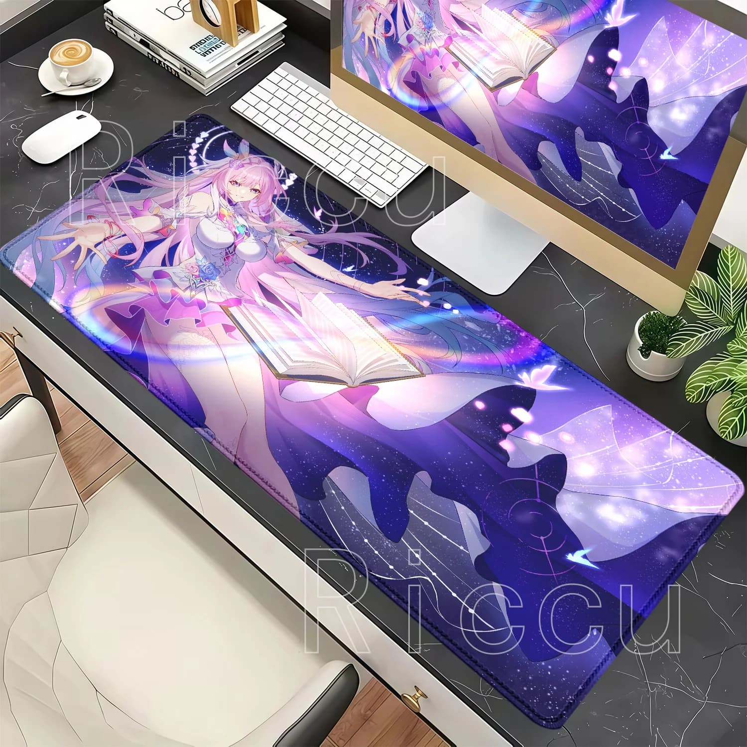 Large Cyrene Honkai Star Rail HSR Mouse Pad Non-slip Rubber PC Gaming HD Printing Overlock Mousepad Office Accessories Desk Mat