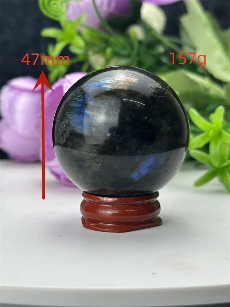 Sfera di Cristallo Naturale in Pietra di Labradorite, Quarzo Lucidato, Reiki, Pietra di Luna, Minerale, Campione Minerale, Cristallo Curativo, Energia Curativa