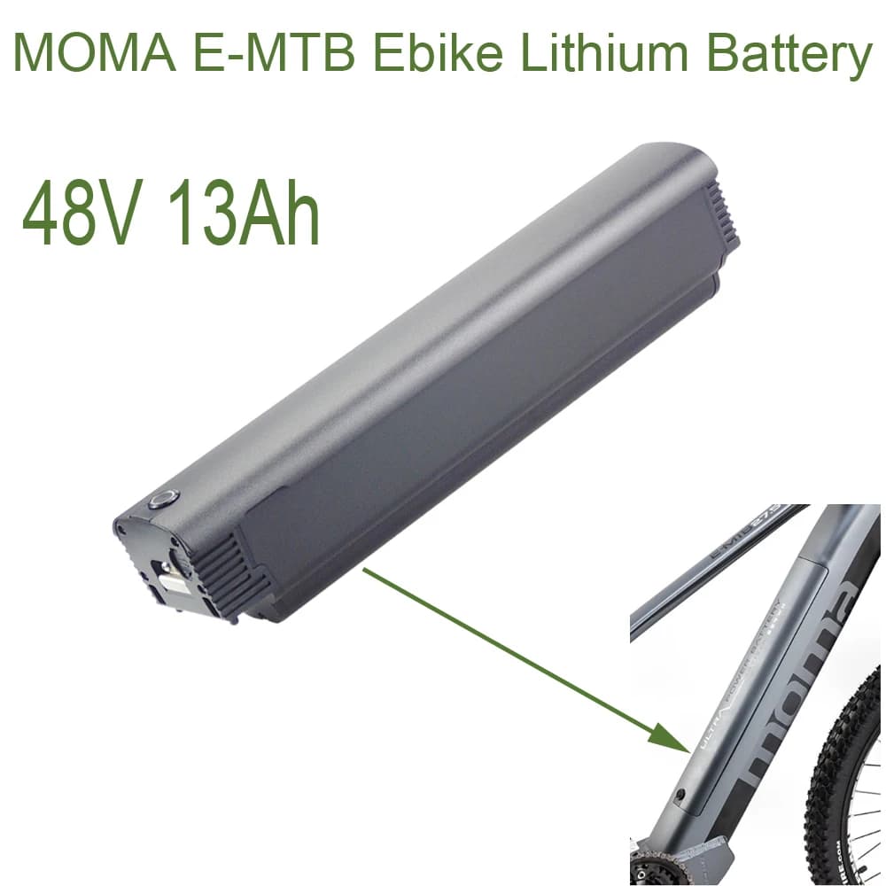 Lithium ion battery MOMA Ebike 48V 13Ah (624Wh) 14Ah Fully integrated removable battery for E-MTB E-FAT EBIKE 28 MID PRO E-LONGTA