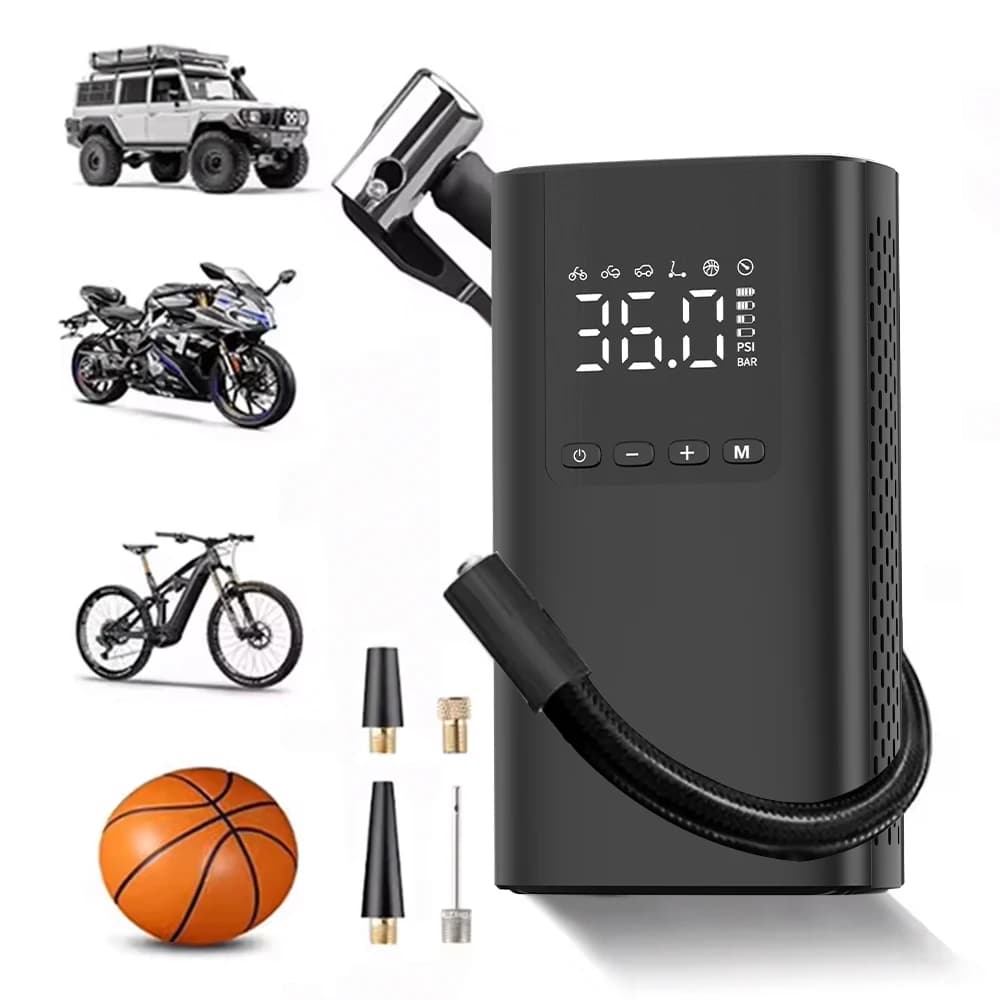 Pompa d'aria elettrica intelligente 150PSI Gonfiatore rapido per pneumatici Compressore portatile con manometro digitale per palla da moto per bici da auto