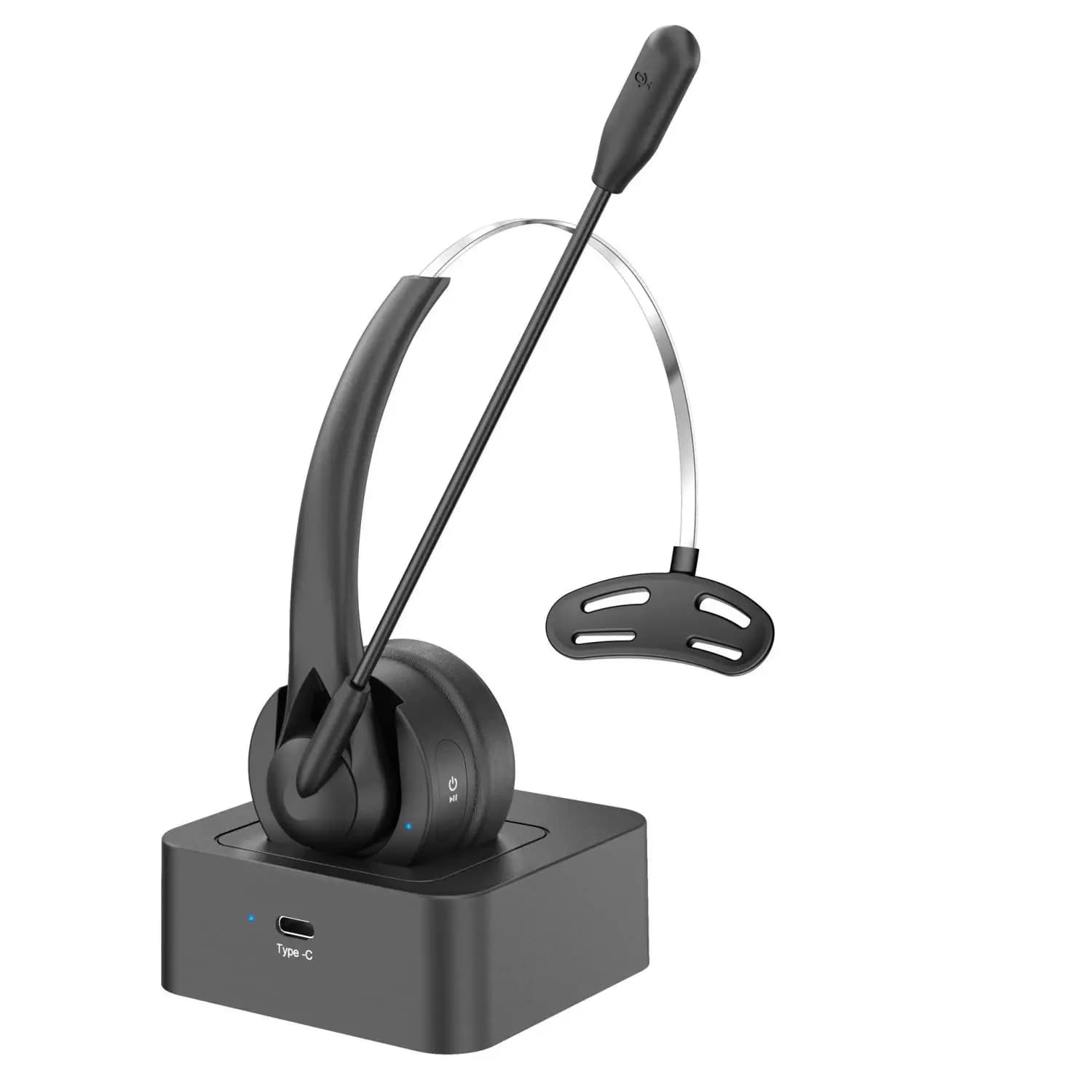 Headset On Ear Wireless Headphones BT 5.4 Headset call center with microphone with noise cancelling Volume of adjustable band