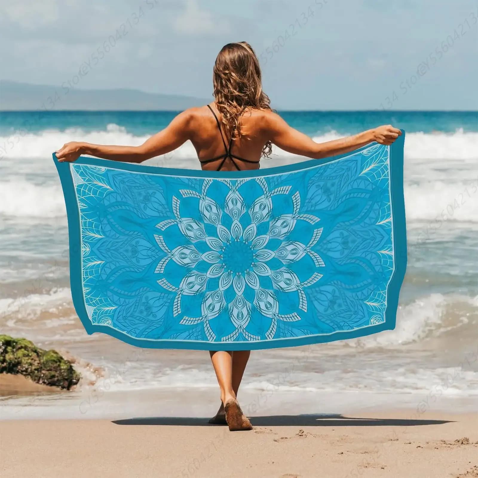 Asciugamano da spiaggia tropicale Asciugamano da spiaggia estivo morbido oversize ad asciugatura rapida per adulti, asciugamano da viaggio senza sabbia