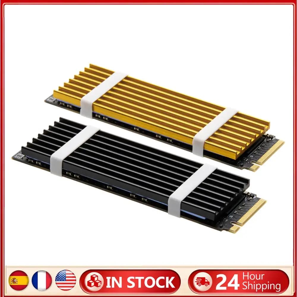 Foglio termico per disco rigido in metallo con viti Dispositivo di raffreddamento per dischi a stato solido Accessori per PC/desktop per PS5 NVMe M.2 2280