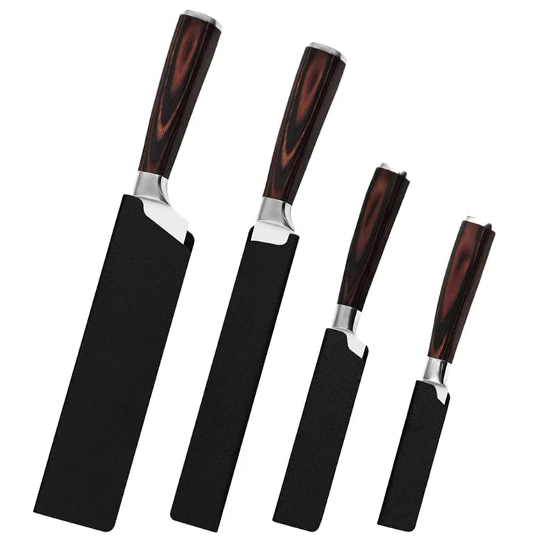 1 pz coltello da cucina guaina coltelli neri protezione bordo copertura universale misura per 3.5 ''/5''/8 ''affettare Chef coltelli da frutta guardia