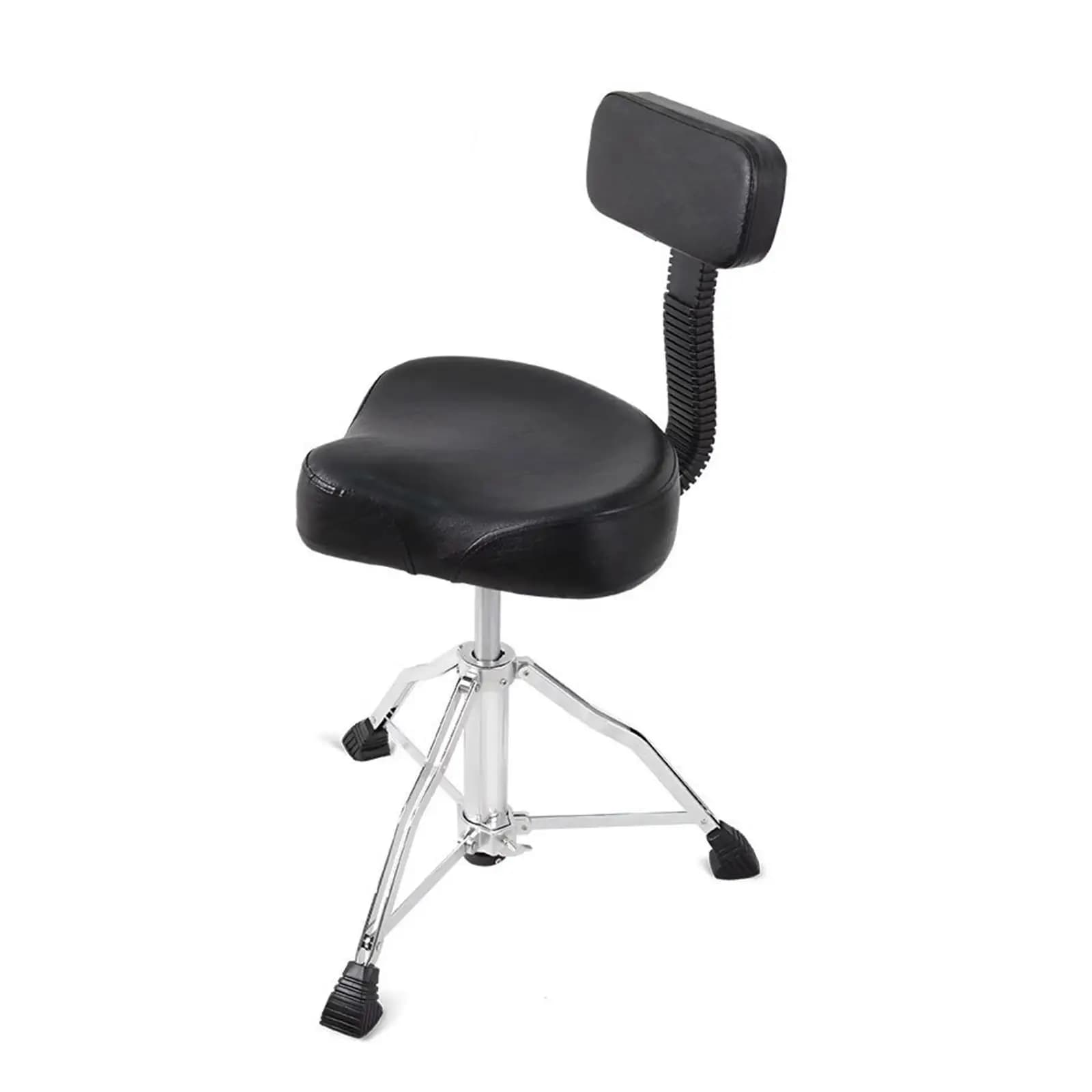 Drum Throne with Backrest Hydraulic Adjustable Padded Stool Anti Slip Feet for Drum Kit Accessories Percussion Stand Practice