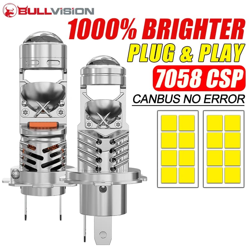 Mini H7 Led Car Headlight Lamp H11 H4 LED Projector Lens Bulb Canbus Hi/Low Beam Auto 7058 CSP Motocycle Headlamp 880W 6000K 12V