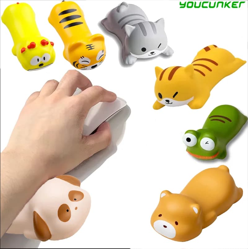 Simpatico animale da polso mouse pad supporto per le mani cuscino bracciolo ergonomia memory foam per computer desktop PC portatile cane gatto orso giocattoli