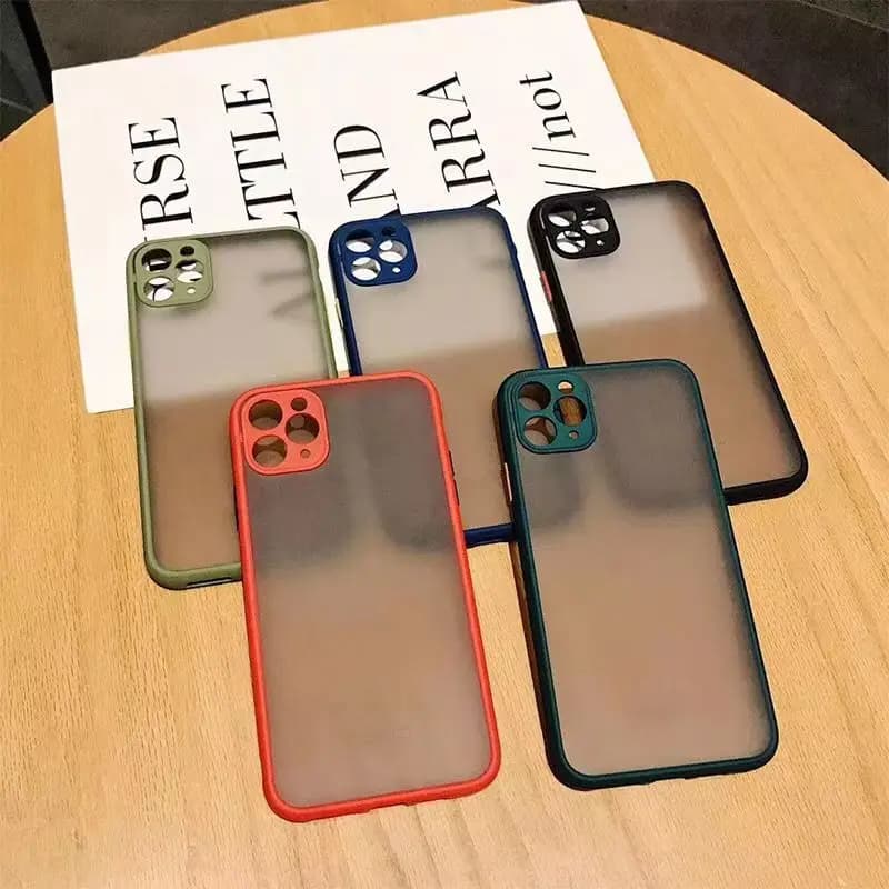 ARMOR Shockproof Skin Feel Case for iPhone 16 15 14 13 mini 12 11 Pro X XR Xs Max 16 Plus 16e Silicone Clear Hard Cover Bag