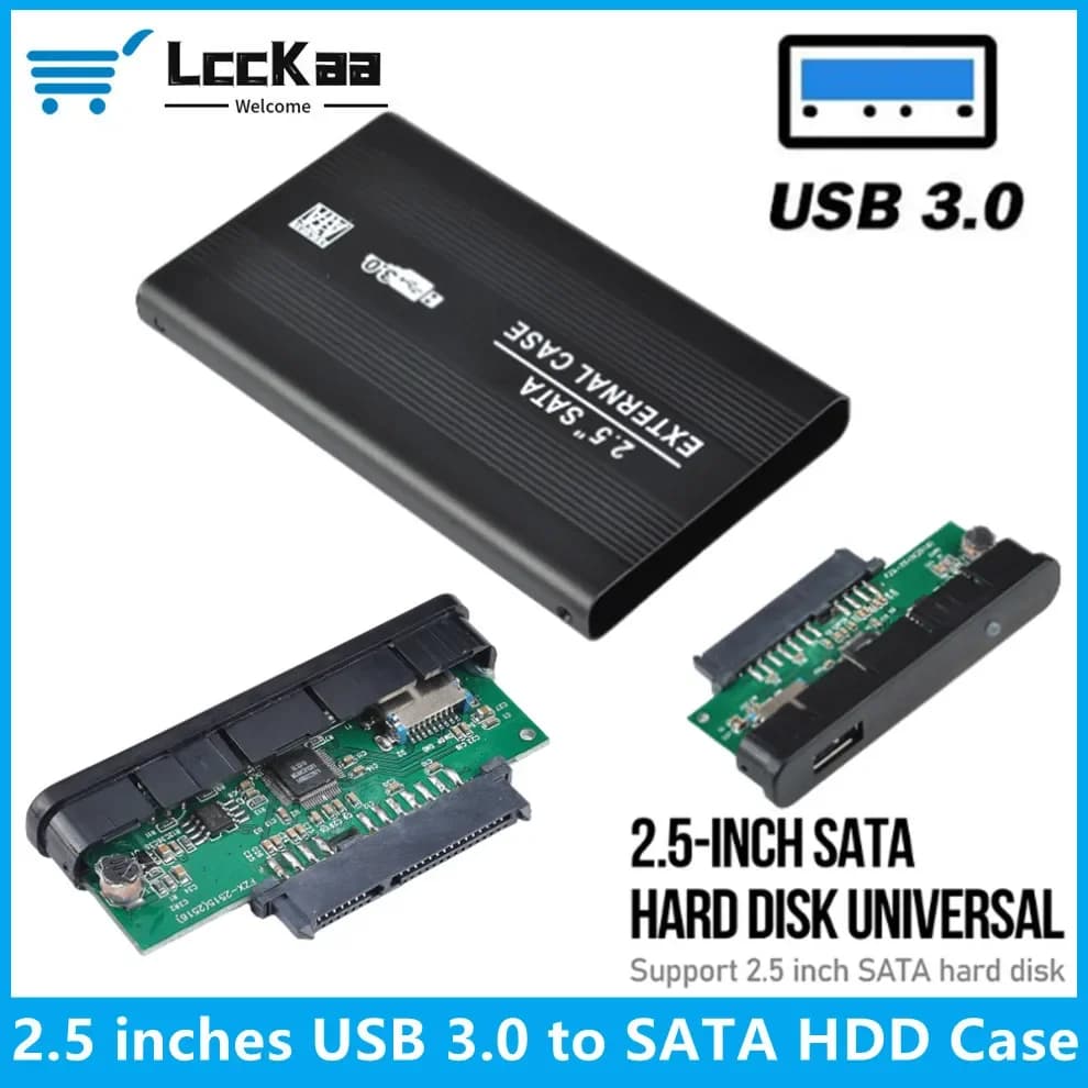 Custodia per disco rigido LccKaa Custodia per disco rigido esterno da USB 3.0 a SATA Custodia per disco rigido da 2 TB Custodia per disco rigido da 2,5 pollici