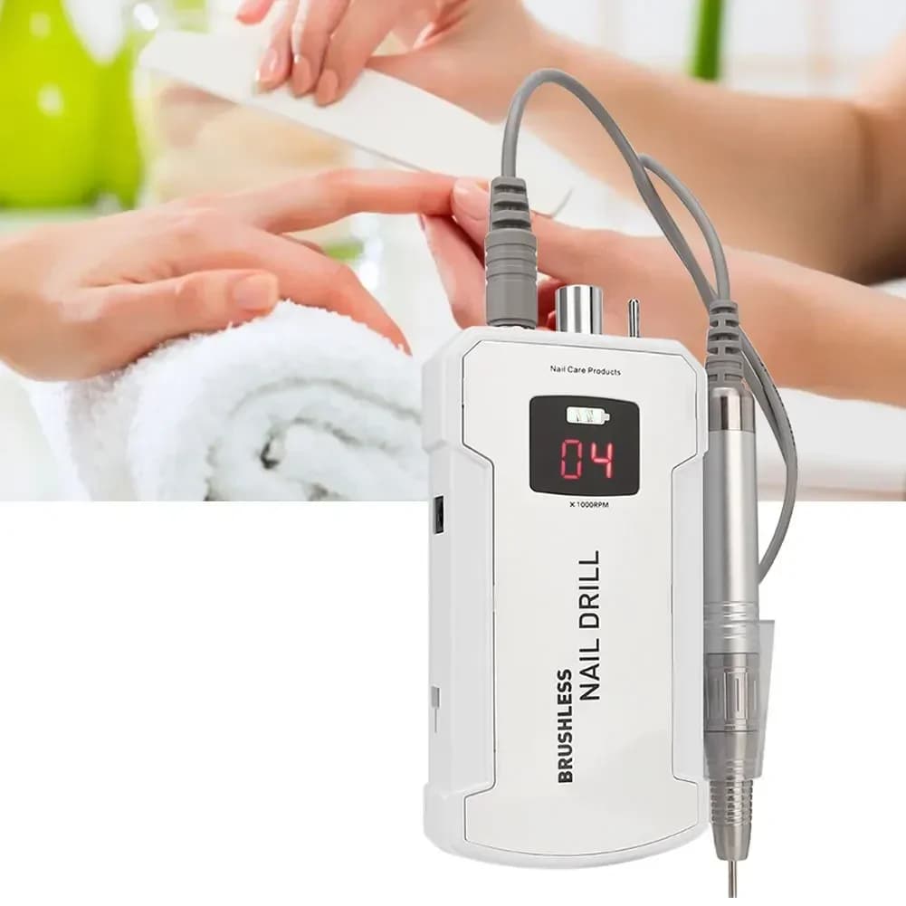 35000 giri/min portatile trapano per unghie elettrico levigatura lucidatura lucidatore strumento per manicure salone professionale per unghie bianco