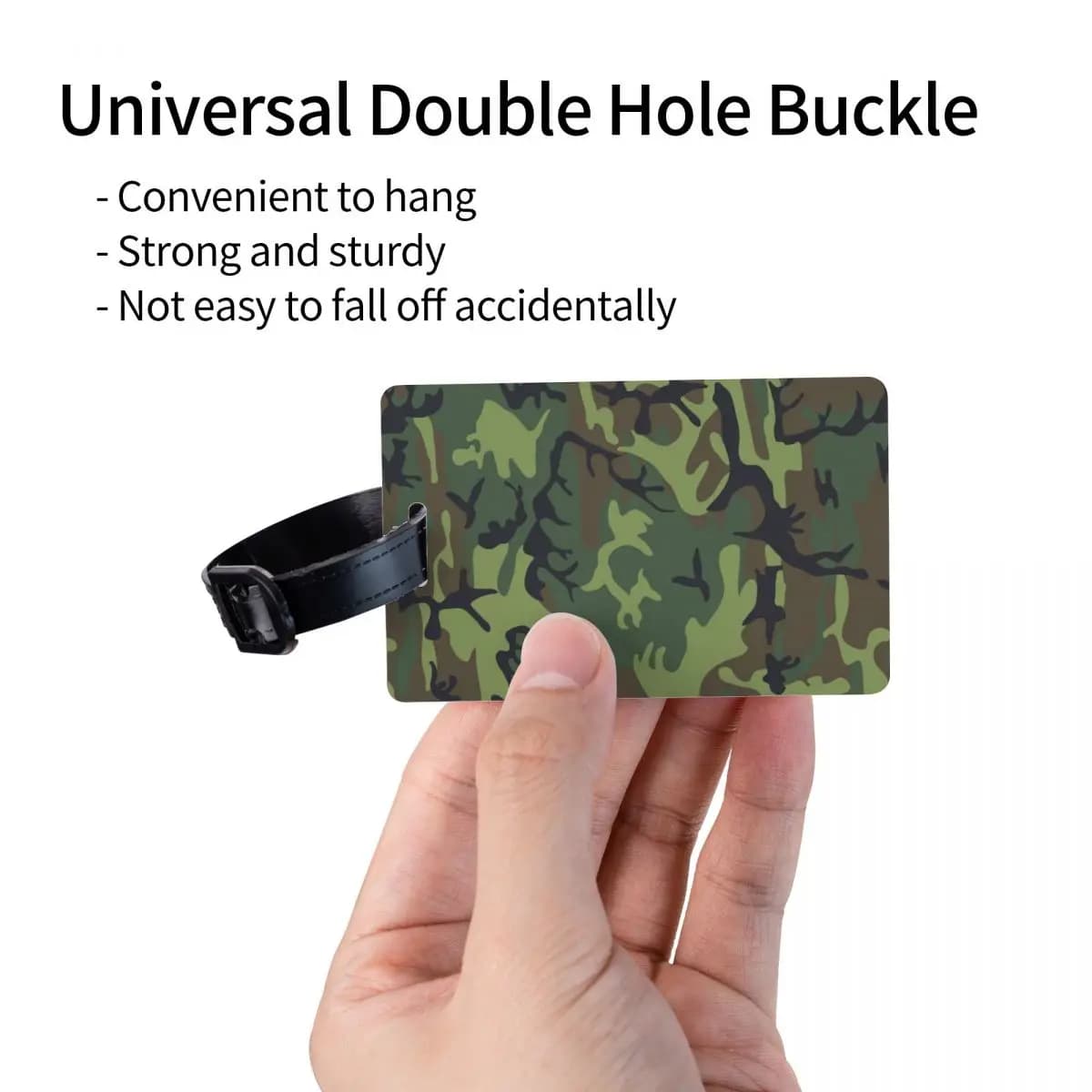 Etichette per Bagagli Mimetica Cool - Verde, Marrone, Nero, Accessori per Valigie, Etichetta da Viaggio, Porta Nome e Indirizzo