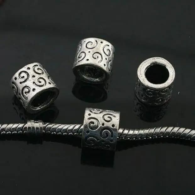 8pcs 10x8mm,hole:6mm Tibetan Silver delicate spacer Beads Fit Bracelet L0166