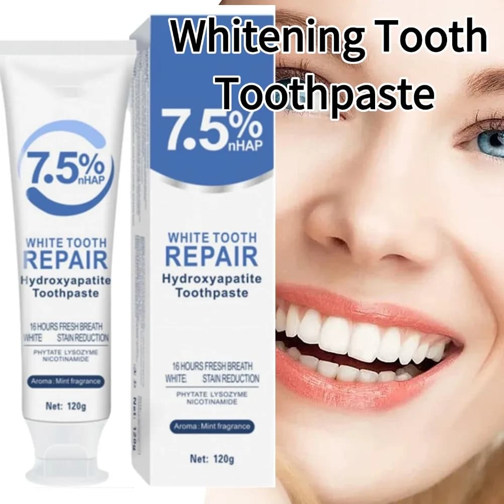 Dentifricio hydrosapatite Teeth whitening Yellow teeth removal Cleaning teeth stains Oral fresh breath Product for teeth care