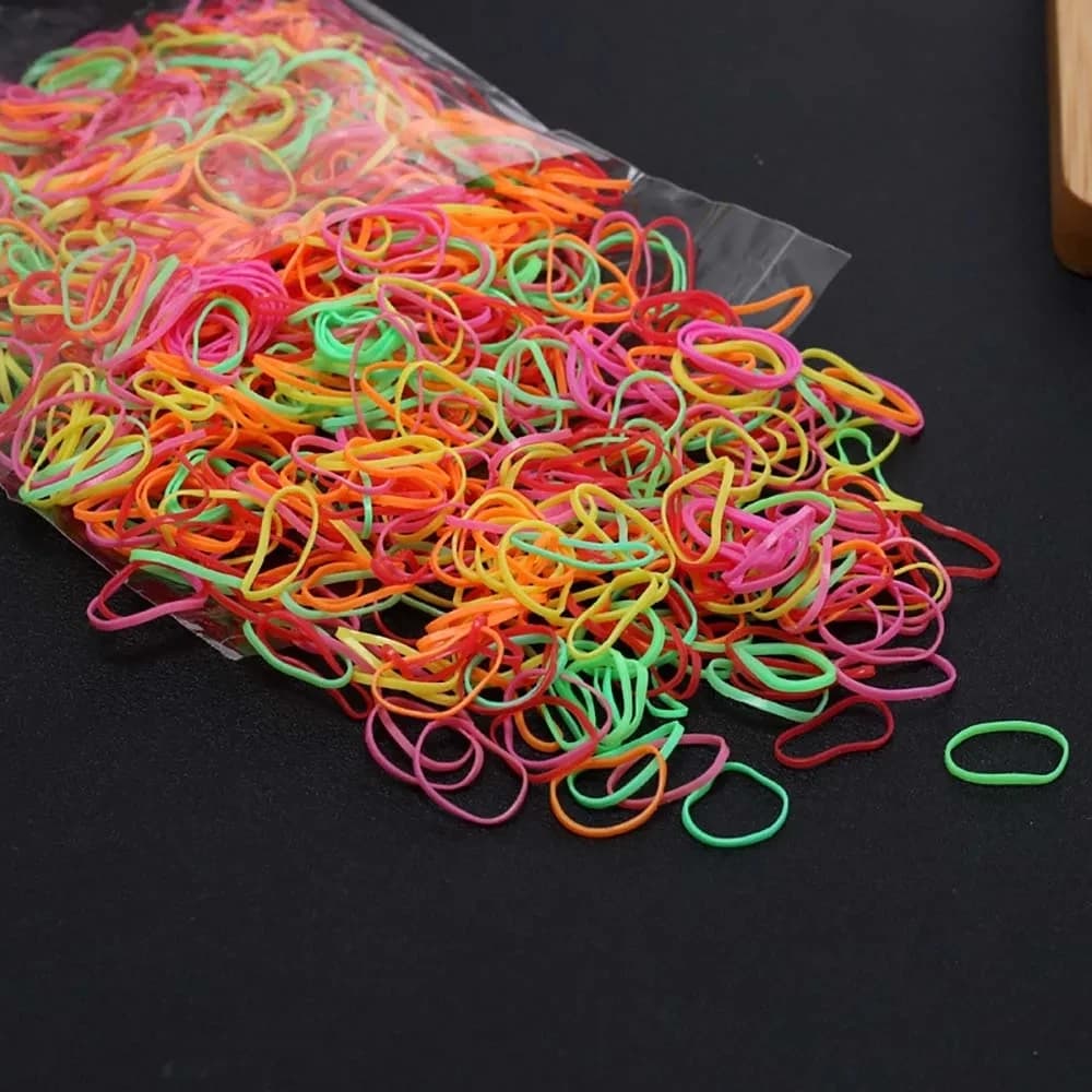 200 pezzi/borsa elastici colorati misti per ragazze, cani da compagnia, fiocchi per capelli fai da te, accessori per capelli a forcina per toelettatura