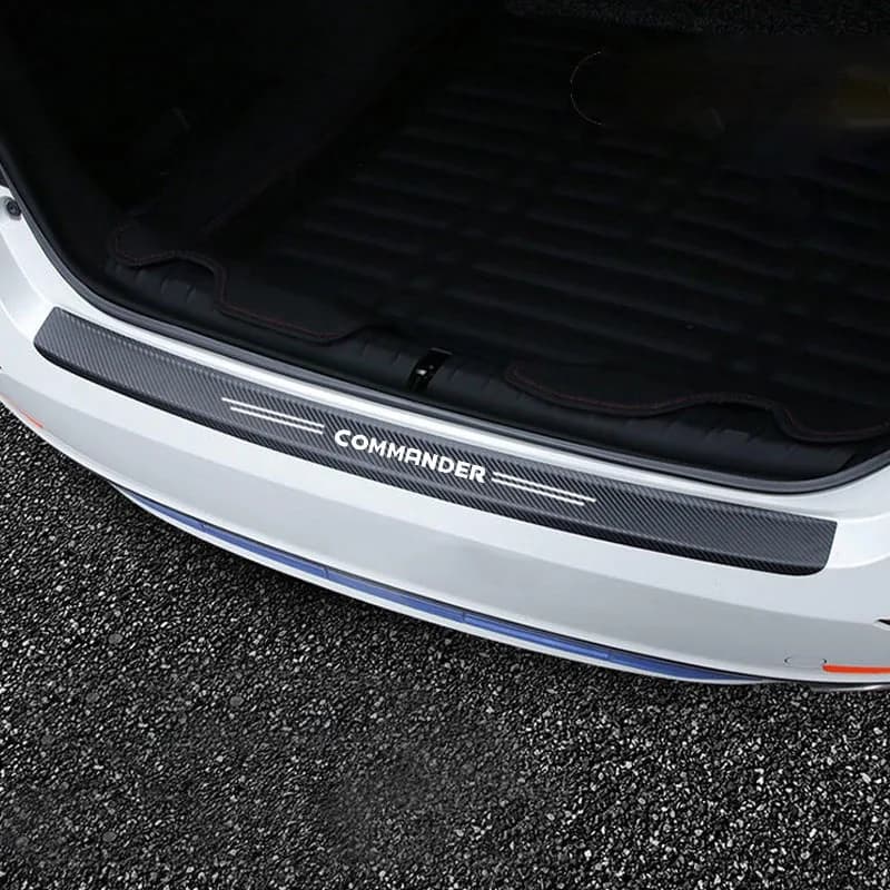 Car Door Sill Carbon Fiber Sticker Threshold Side Anti Scratch Tape Waterproof Decal For JEEP Commander accessories be non-slip