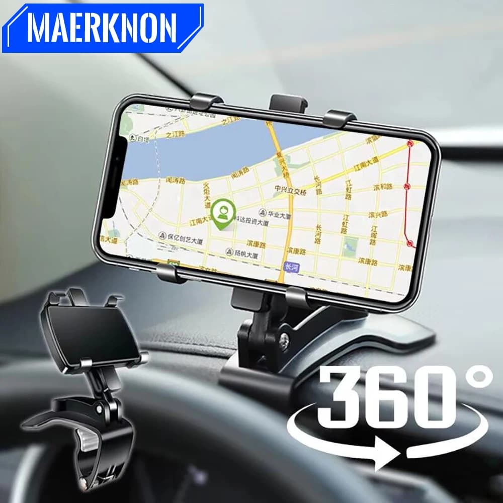 360 ° Car phone support with universal dashboard with rotation Portable GPS navigation support for iPhone Samsung Xiaomi Car smartphone support