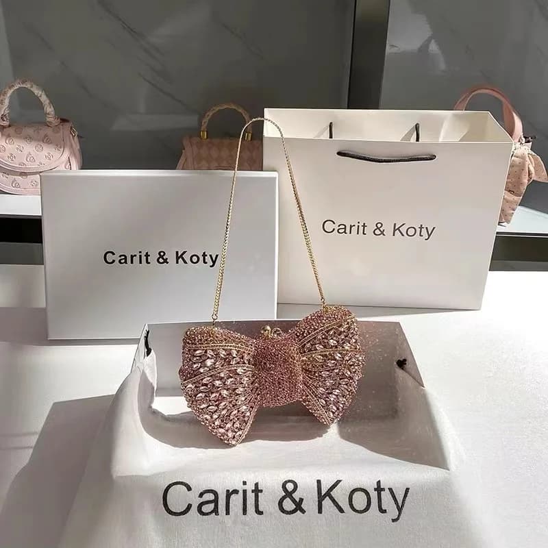 Scatola di metallo di lusso con strass lucidi di cristallo borsa da sera con diamanti borsa da donna con Glitter borsa a tracolla con pochette per feste di matrimonio