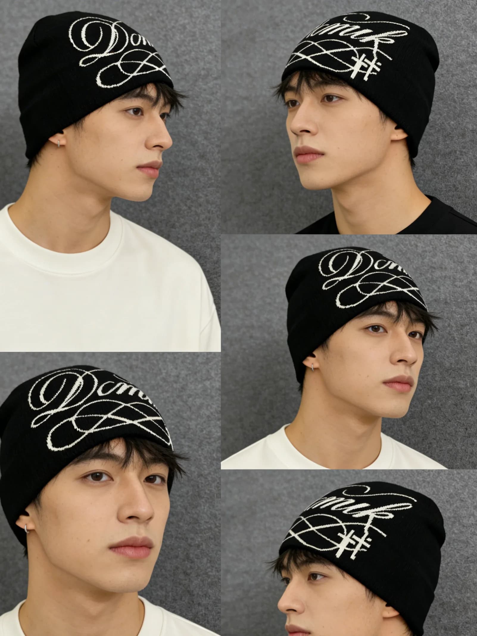 2026 Retro Letter Jacquard Knitted Beanie European American Hip Hop Street New Warm Windproof Fashion Personalized Cap street