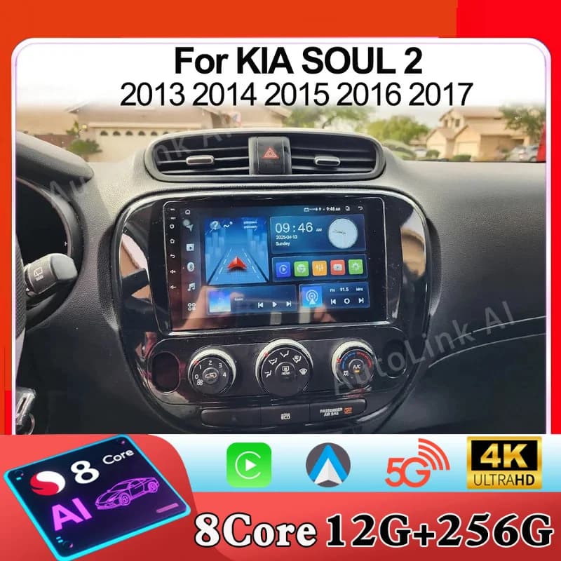 Android 16 For KIA SOUL 2 2013 2014 2015 2016 2017 Car Autoradio Stereo Radio Tape Recorder PC Tablet With 4G Lte WiFi SWC DSP