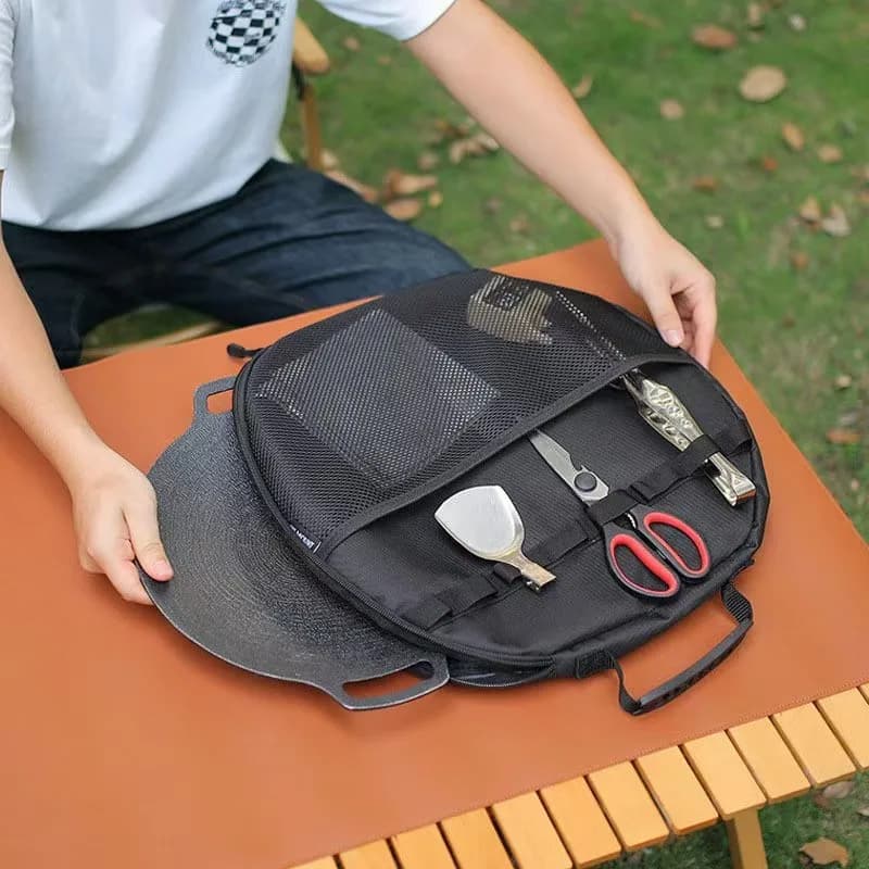 New Large Thickened Outdoor Camping Griddle Storage Bag, Maifan Stone Grill Pan, Fry Pan, and Skillet Tote