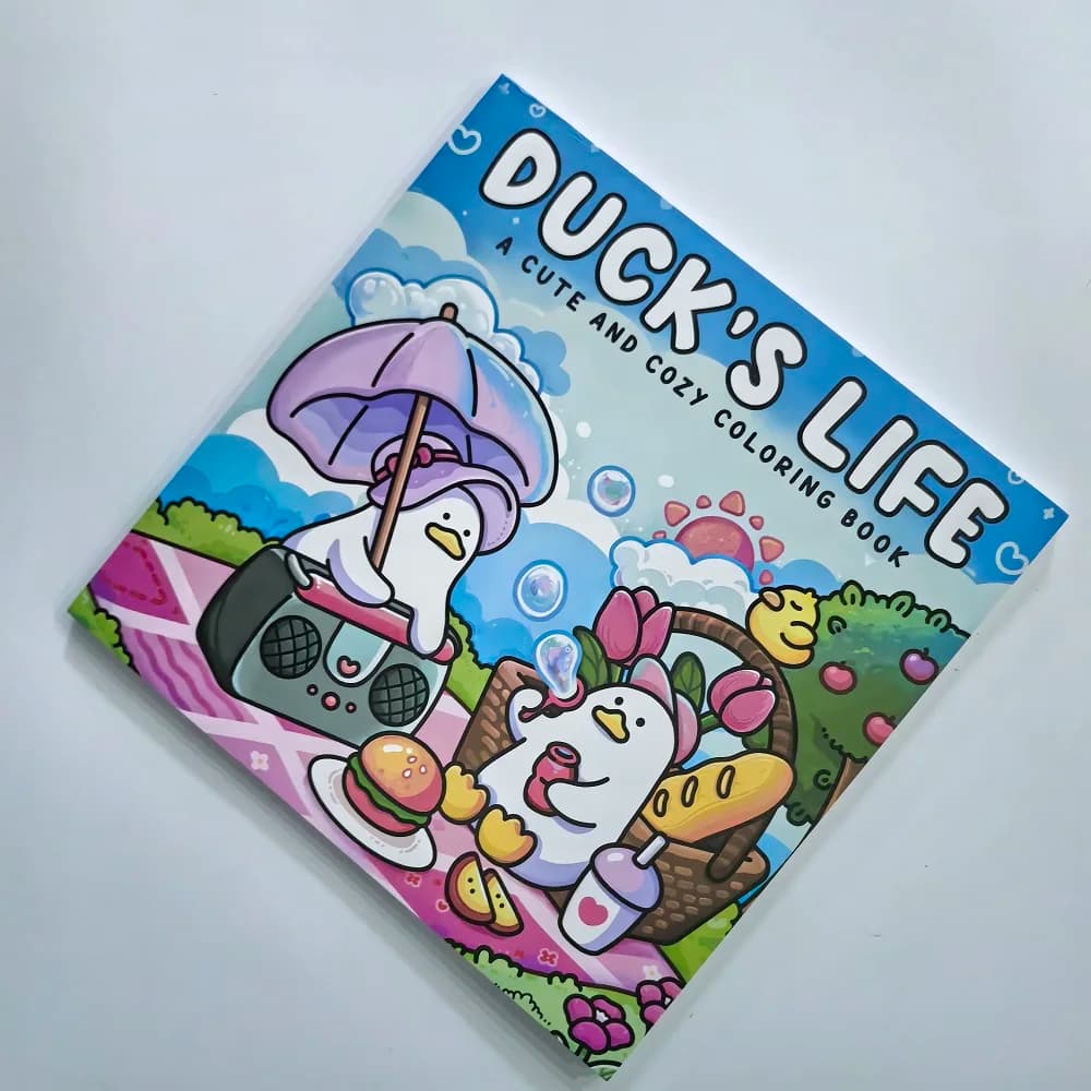 Duck‘s Life A Cute And Cozy Coloring Book for Adults Cute Drawing Book Perfect Gift for Party and Birthday