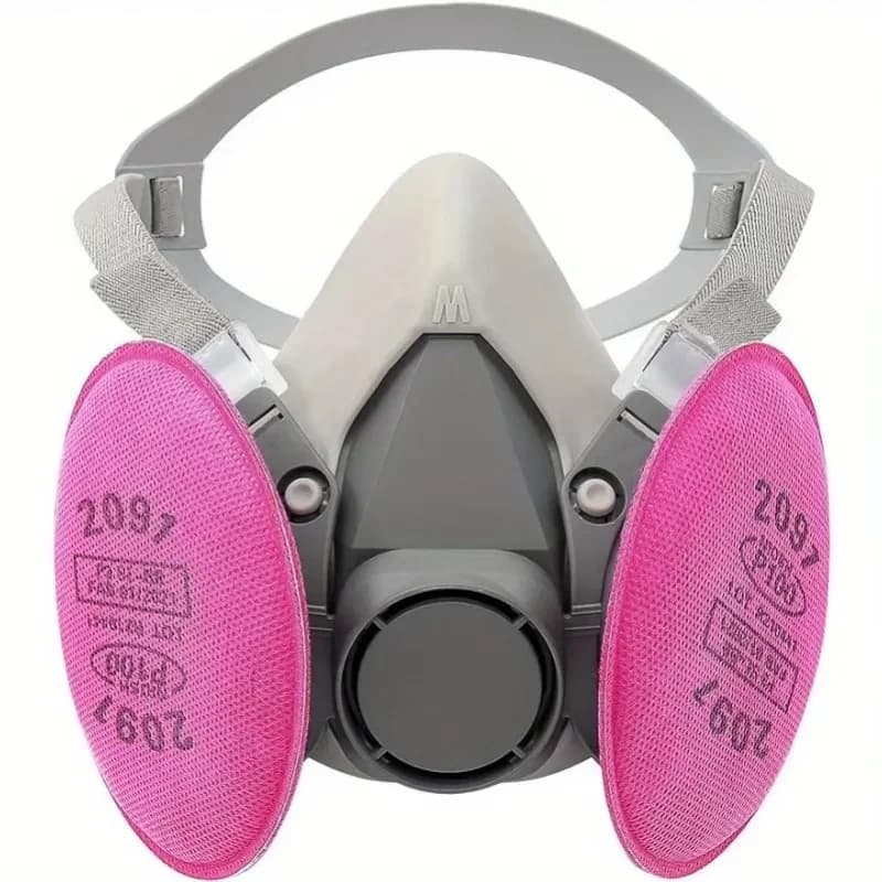 Set maschera antigas anti-polvere 6200 Respiratore spray industriale a mezza faccia per la maschera filtrante serie 2091/6001 è sicura e affidabile