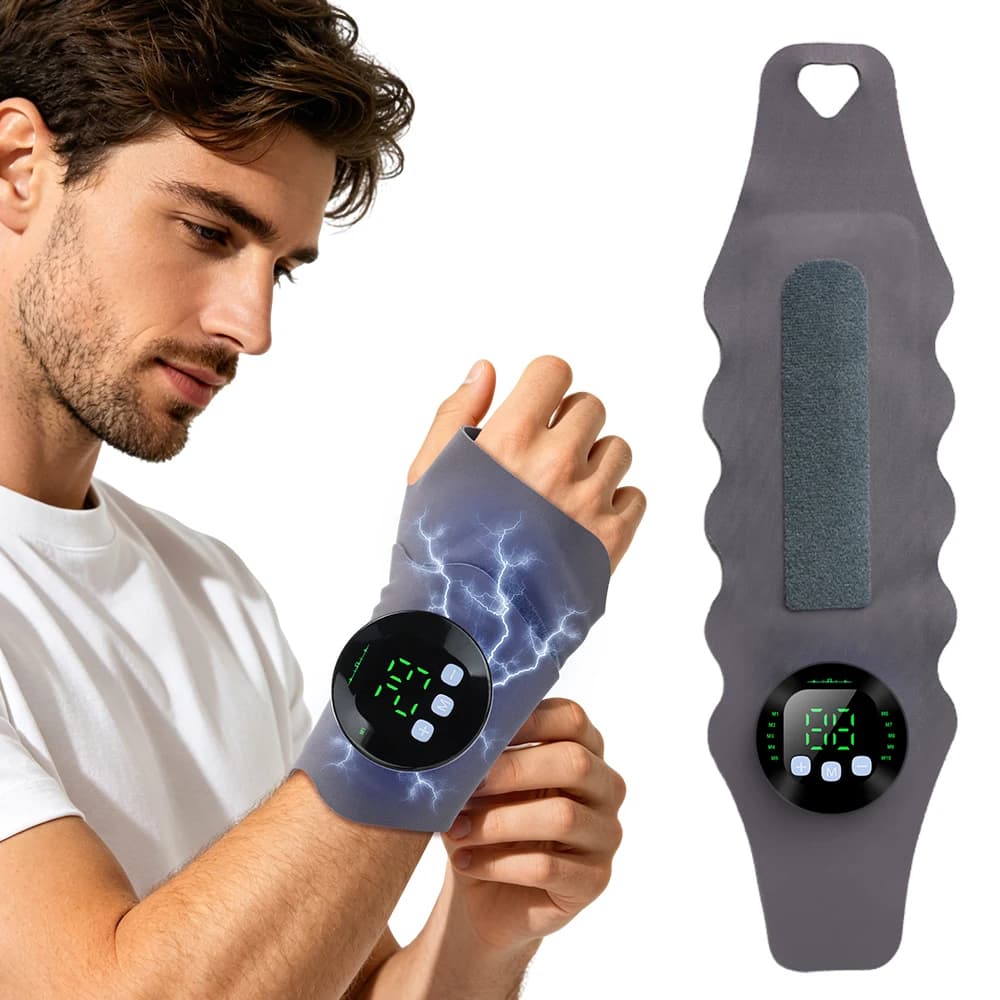 Cordless Wristband 10 Modes 29 Levels EMS Microcurrent Wrist Brace Protect Wrap For Carpal Tunnel Muscles Relax Hand Massager