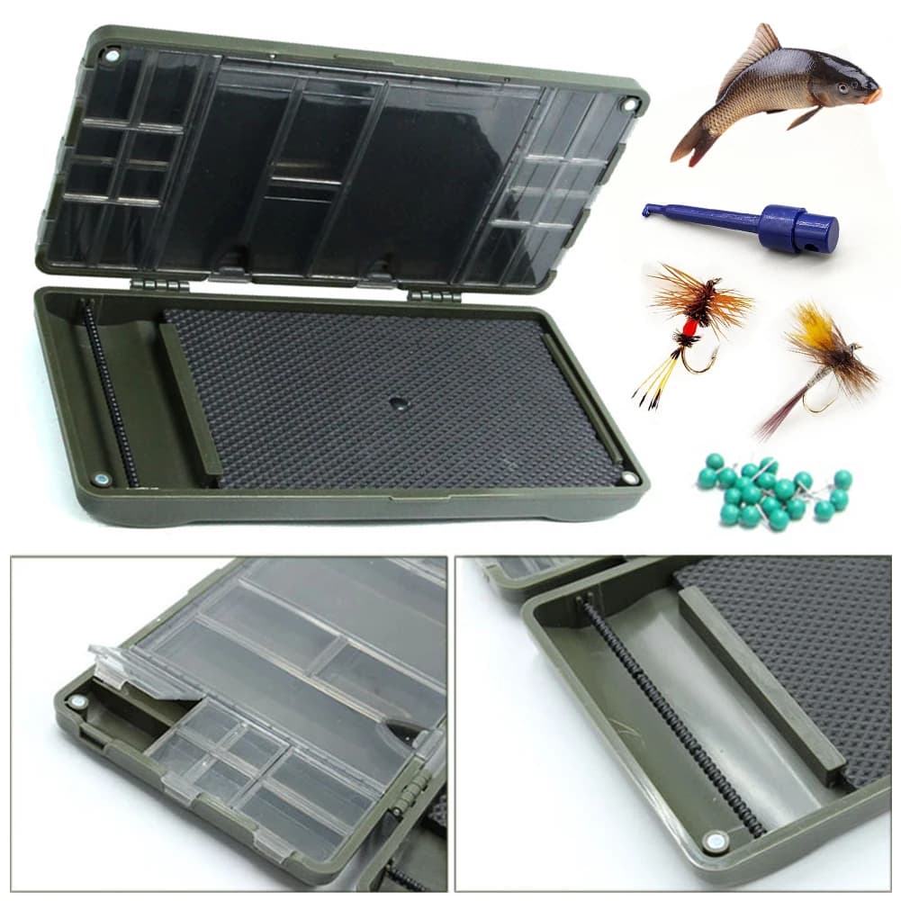 Magnetic Carp Fishing Rig Storage Case Fishing Tackle Storage Organizer Fly Fishing Tackle Storage Box girevoli Hook Bait Storage