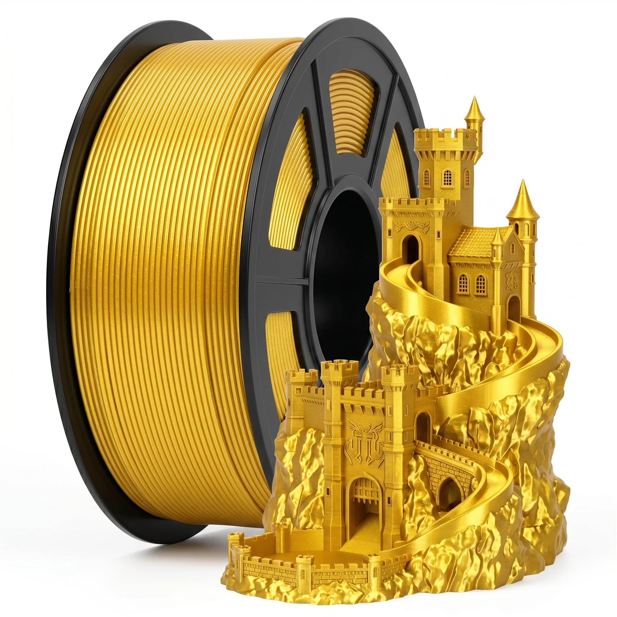 Silk PLA Filament 1.75mm250g, Metal-Like Shiny PLA, Smooth Silky Finish, Easy to Print, Accuracy +/- 0.02mm
