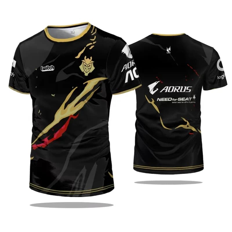 Moto e-sport gioco G2 team Niko Unified Sports T-shirt da uomo CS GO LOL gioco competizione jersey T-shirt 2024 Training per ragazzi