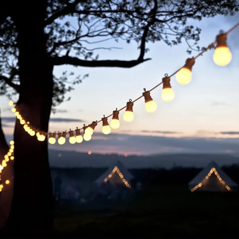 23M Patio String Lampadine G50 Latteo Campo all'aperto Impermeabile IP44 Lampada Ghirlanda di Natale Lampadine Giardino Festa di nozze Luci a LED