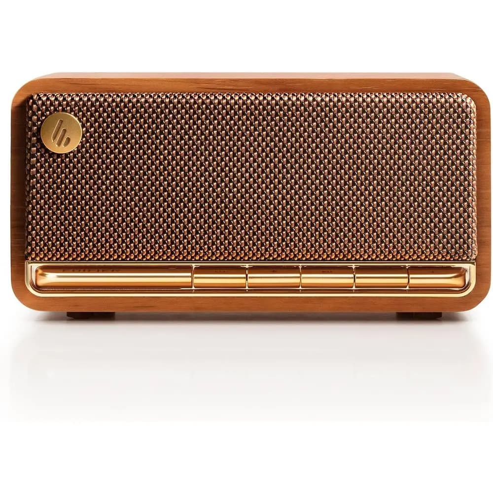 Altoparlante Bluetooth 20W in Stile Vintage con Suono Stereo, Portatile con Ingresso AUX, USB e Slot per Scheda Micro SD in Marrone
