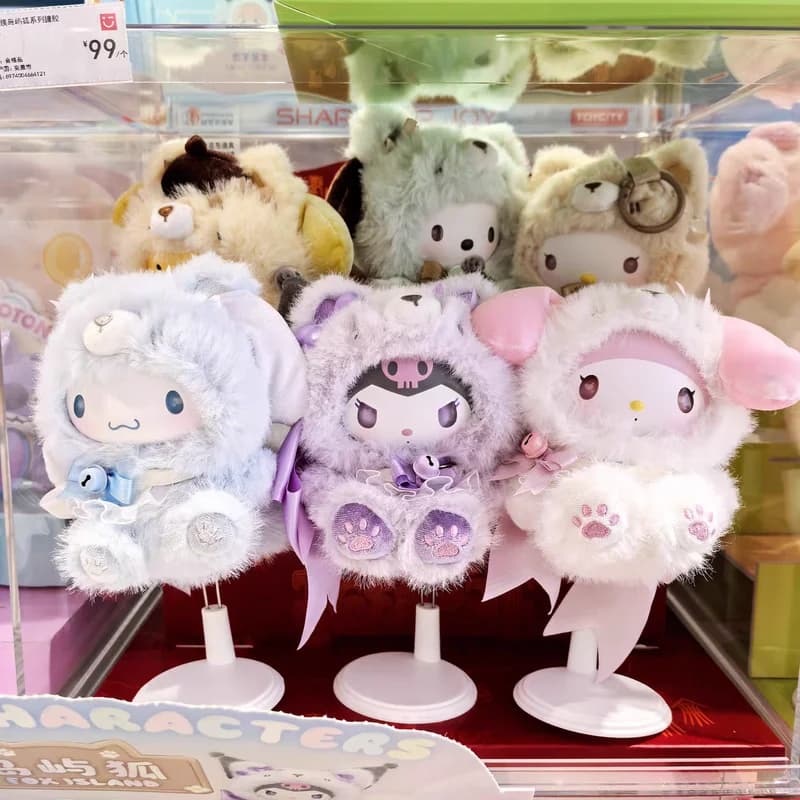 Scatola cieca originale della serie Fox Island Hellokitty Kuromi Melody Mystery Box Figura anime Ciondolo Decora Collezione Regalo personalizzato per bambini